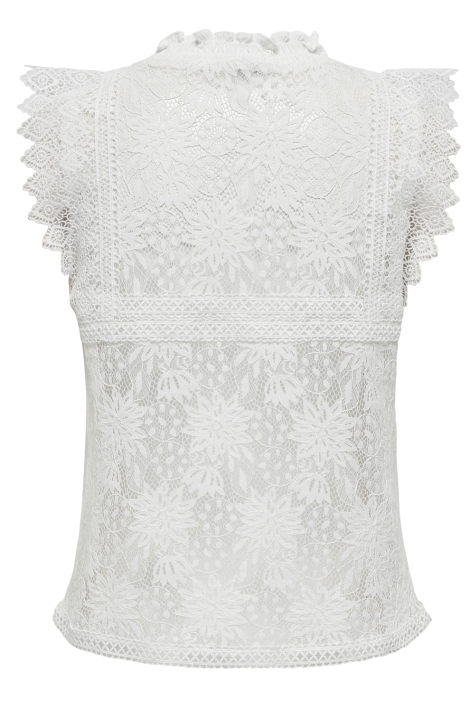 Only onlgillian s/l o-neck lace top ox w